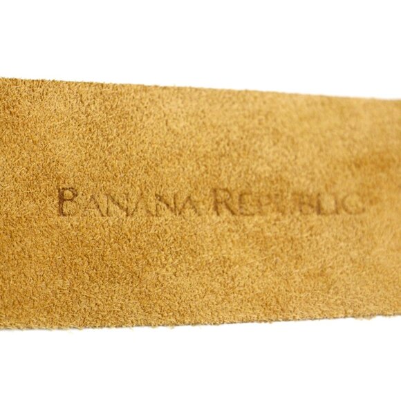 Banana Republic BEIGE REAL LEATHER SUEDE 2"Wd CASUAL DRESS WOMEN'S BELT Sz S(A70 - Picture 5 of 12